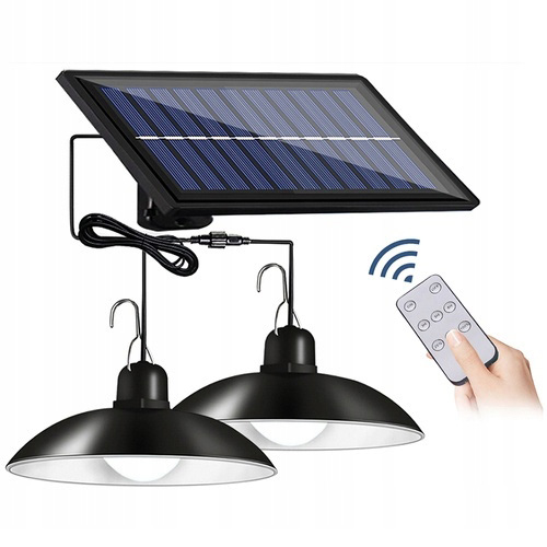 Lampa Solarna Wisząca Podwójny Żyrandol LED