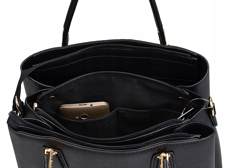 GALLANTRY elegancka TOREBKA damska KUFEREK pasek LOGO Kolor okuć złoty