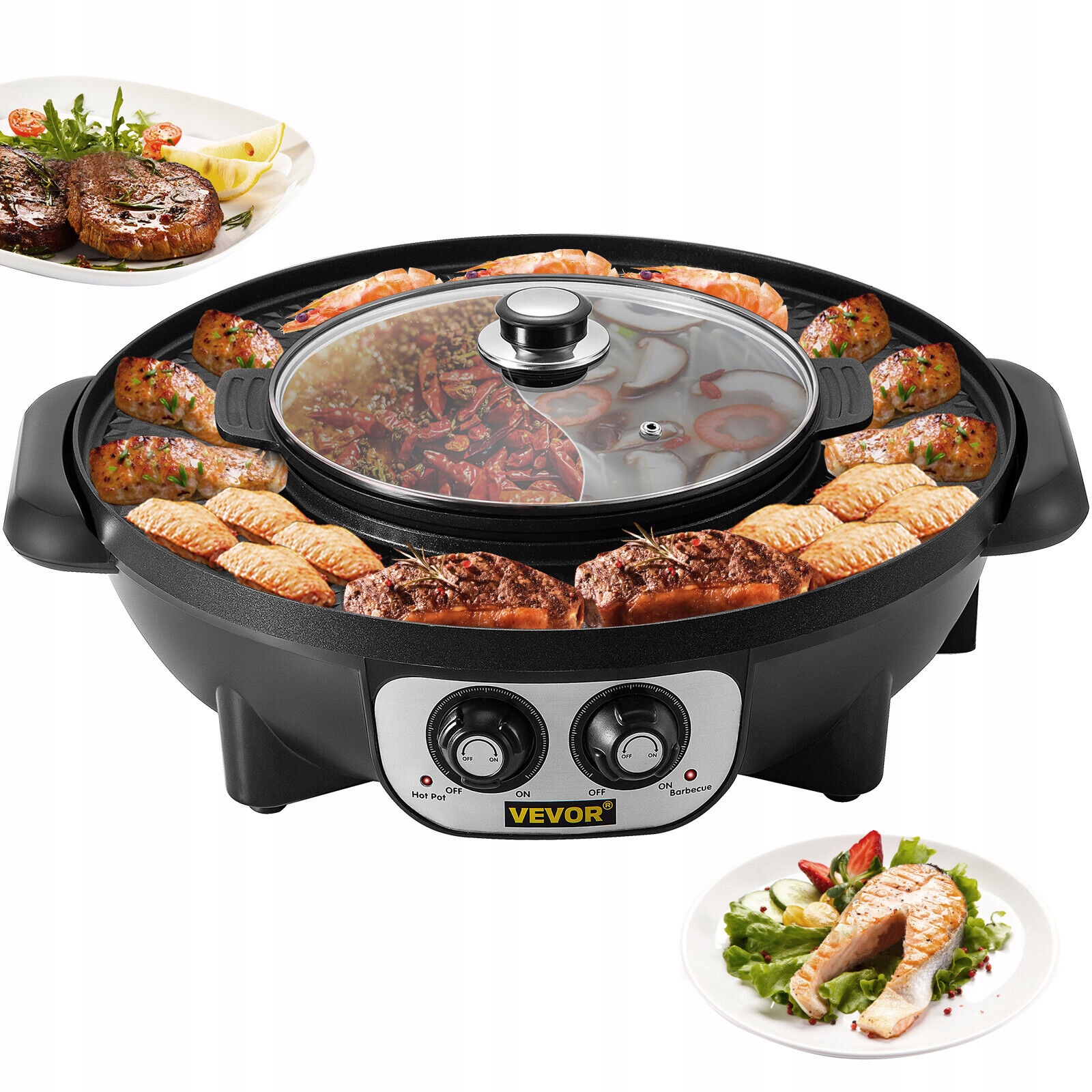 

Vevor Hotpot Podgrzewacz 3L Bbq 2200W Elektryczny