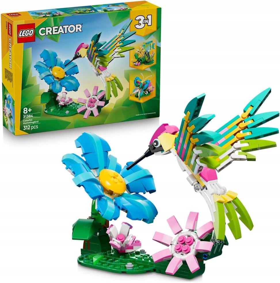 Lego Creator 3v1 Barevný kolibřík 31384 – kreativní hračka