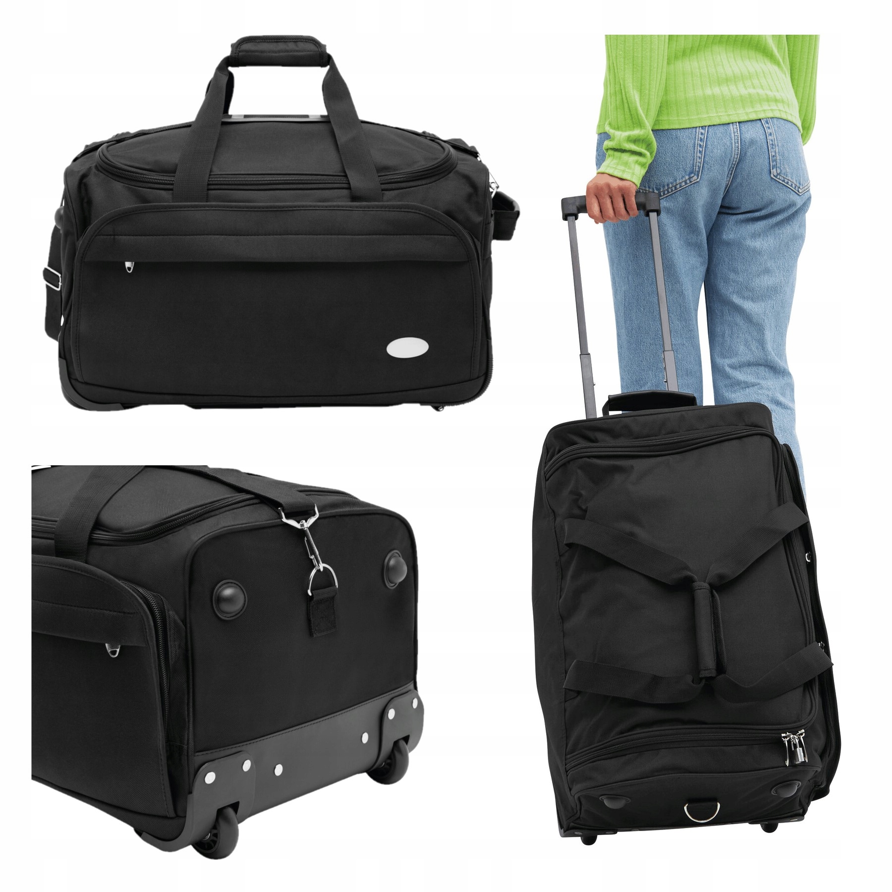 Torba Podrózna Na Kółkach Średnia Bagaż Podręczny Torba Kabinowa na ramię