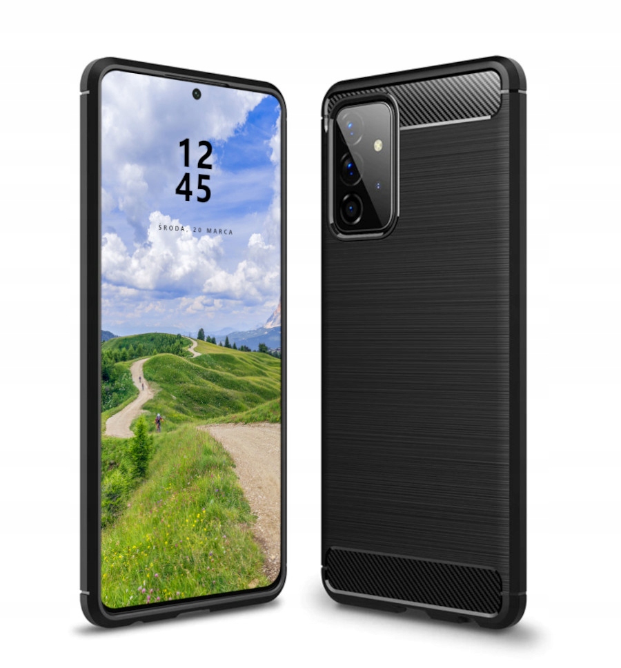

Etui do Samsung A72 Pancerne Karbon Szkło