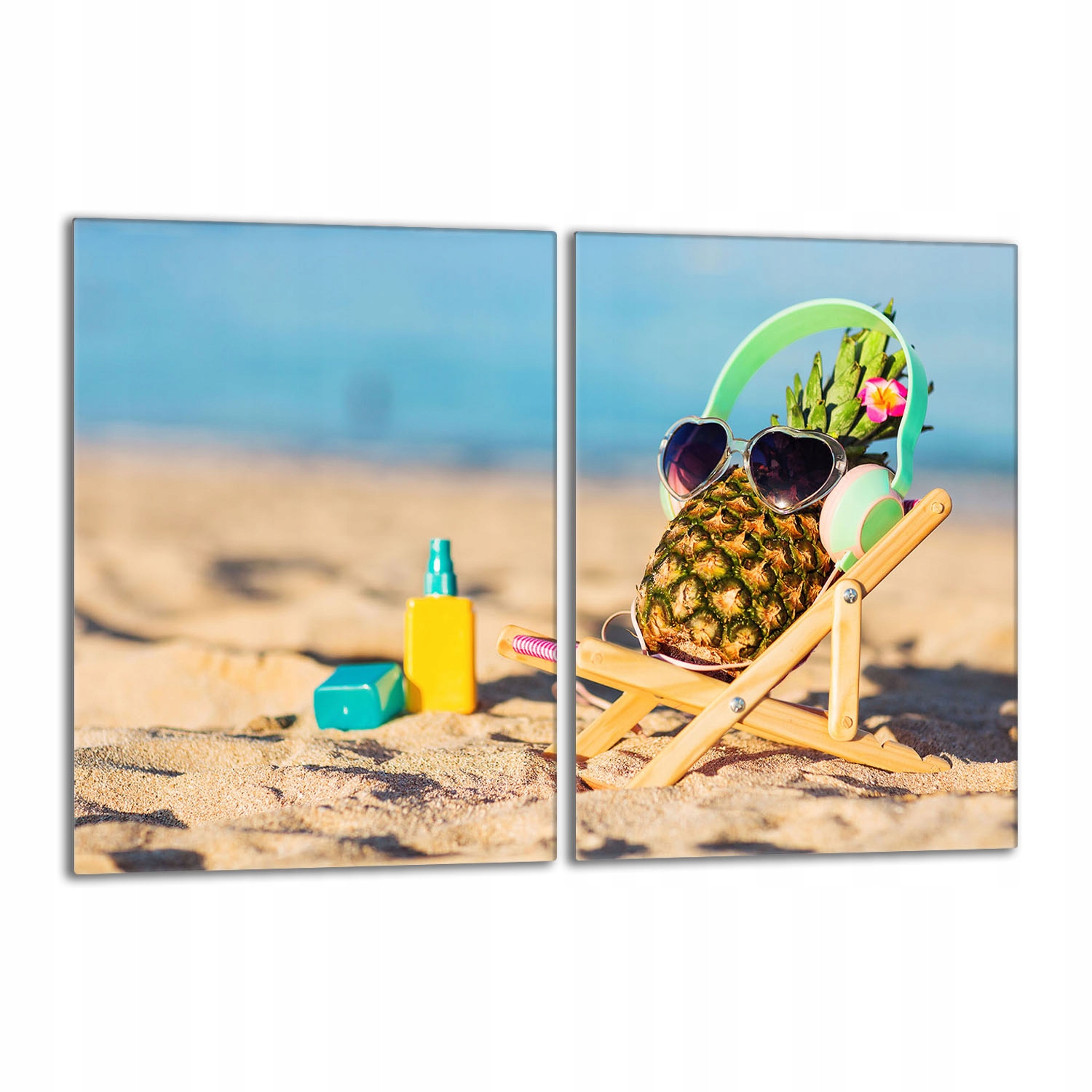 Skleněná ochranná deska na sporák 2x40x52 Ananas Do Kuchyně