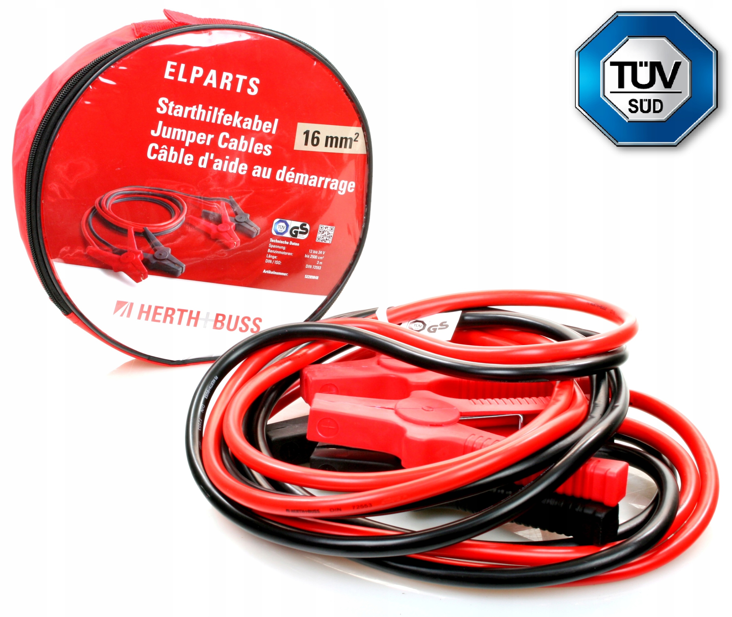 KABLE PRZEWODY ROZRUCHOWE HERTH+BUSS 16mm2 3M TUV