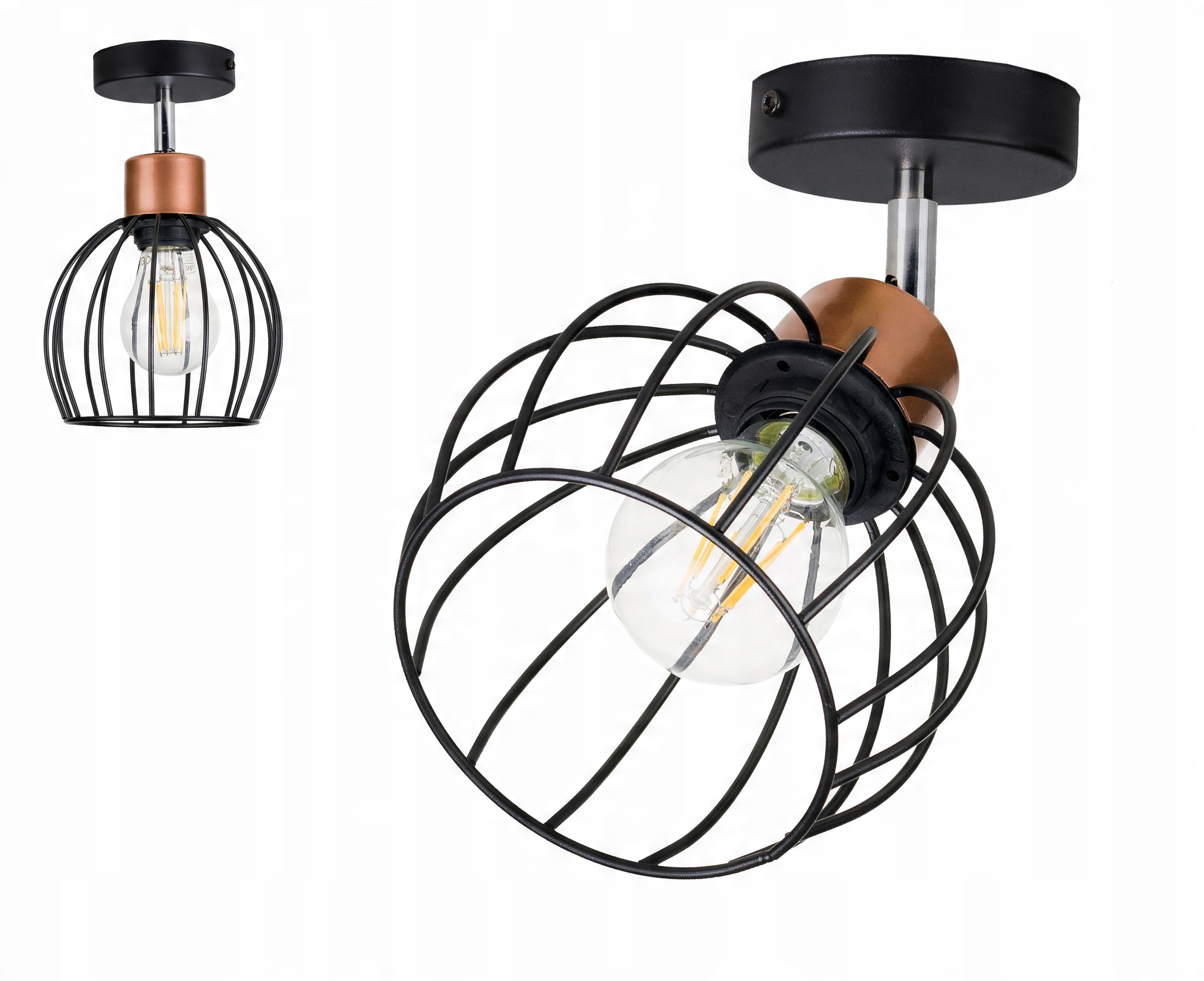 

Lampa Wisząca plafon żyrandol sufitowa Loft Kula 1