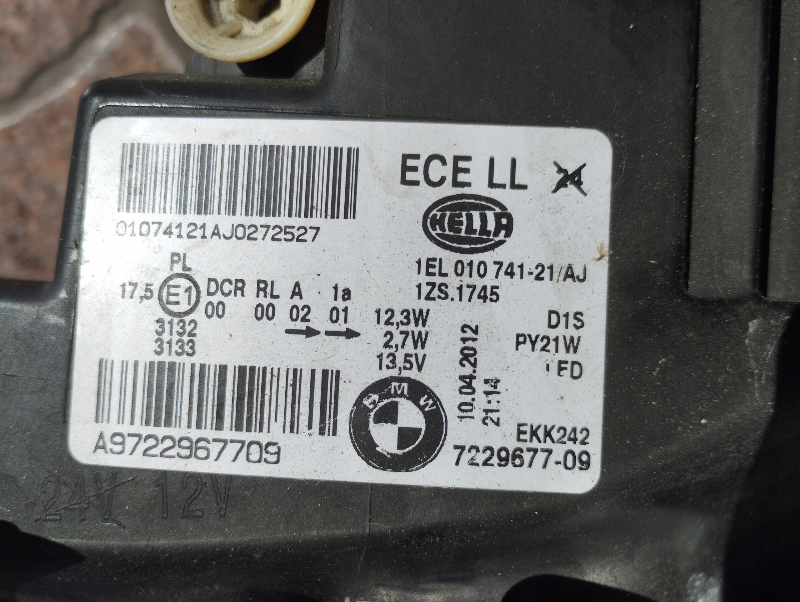 фара левая ксенон неадаптивный BMW 1 F20 F21 2011-2015 7229677