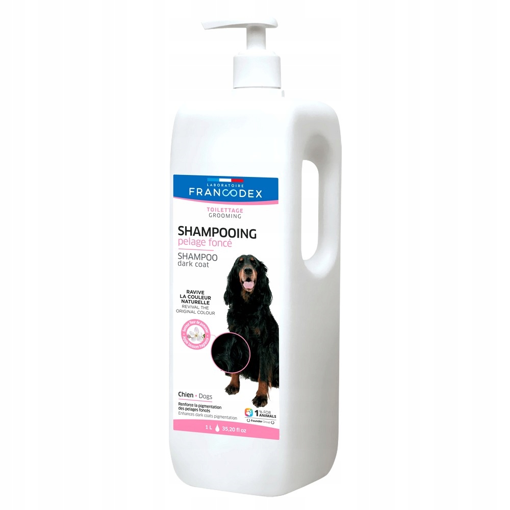 Šampon Pro Psa Na Černou Srst Bez Parabenů 1 L Hygiena Zvířat