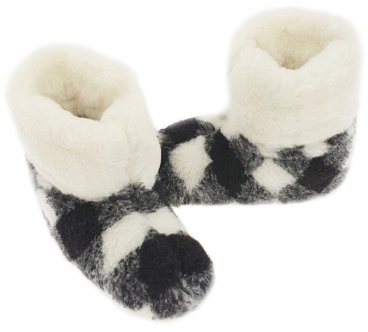 

Bambosze Kapcie Domowe Wełniane Papcie Ciepłe *40*