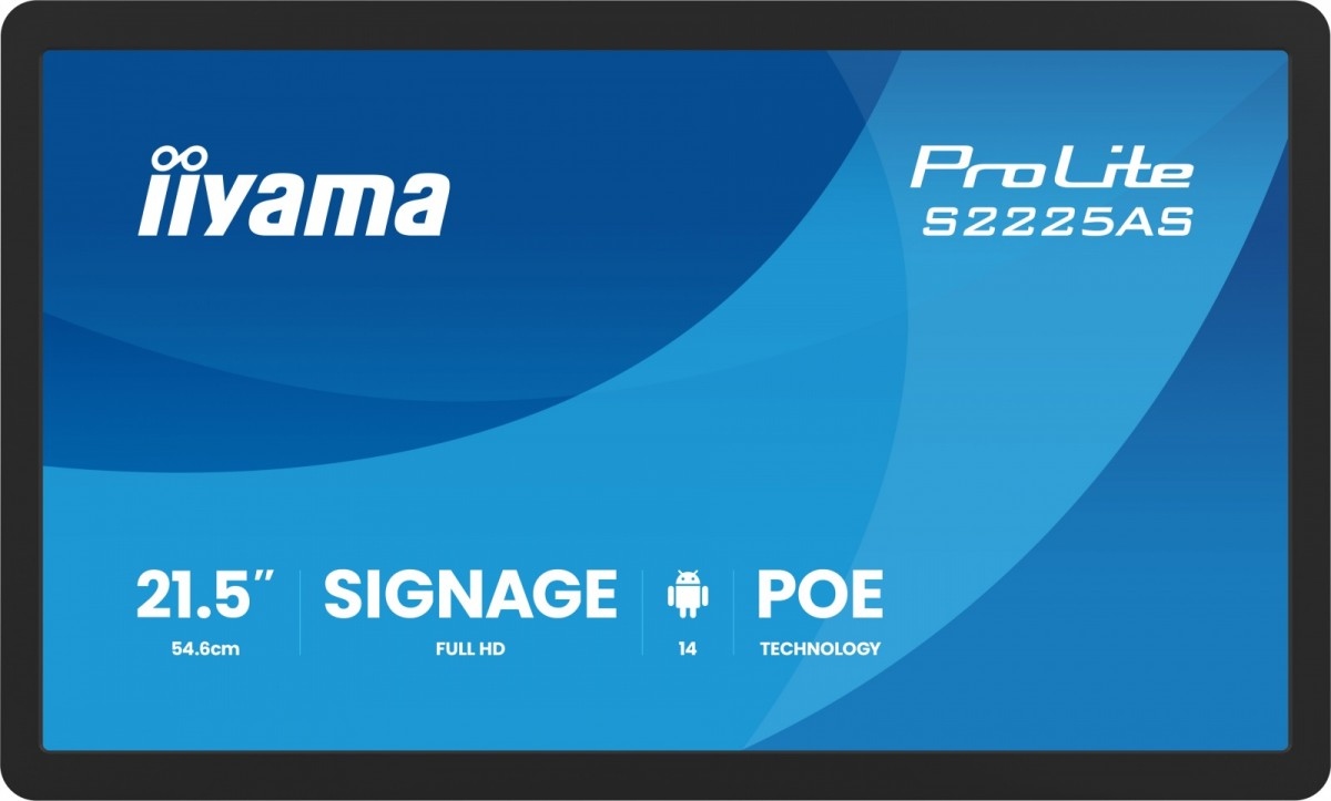 Monitor iiyama 21.5 cala ProLite S2225AS-B1 Ips Fhd RJ45 Usb-c iiSignage