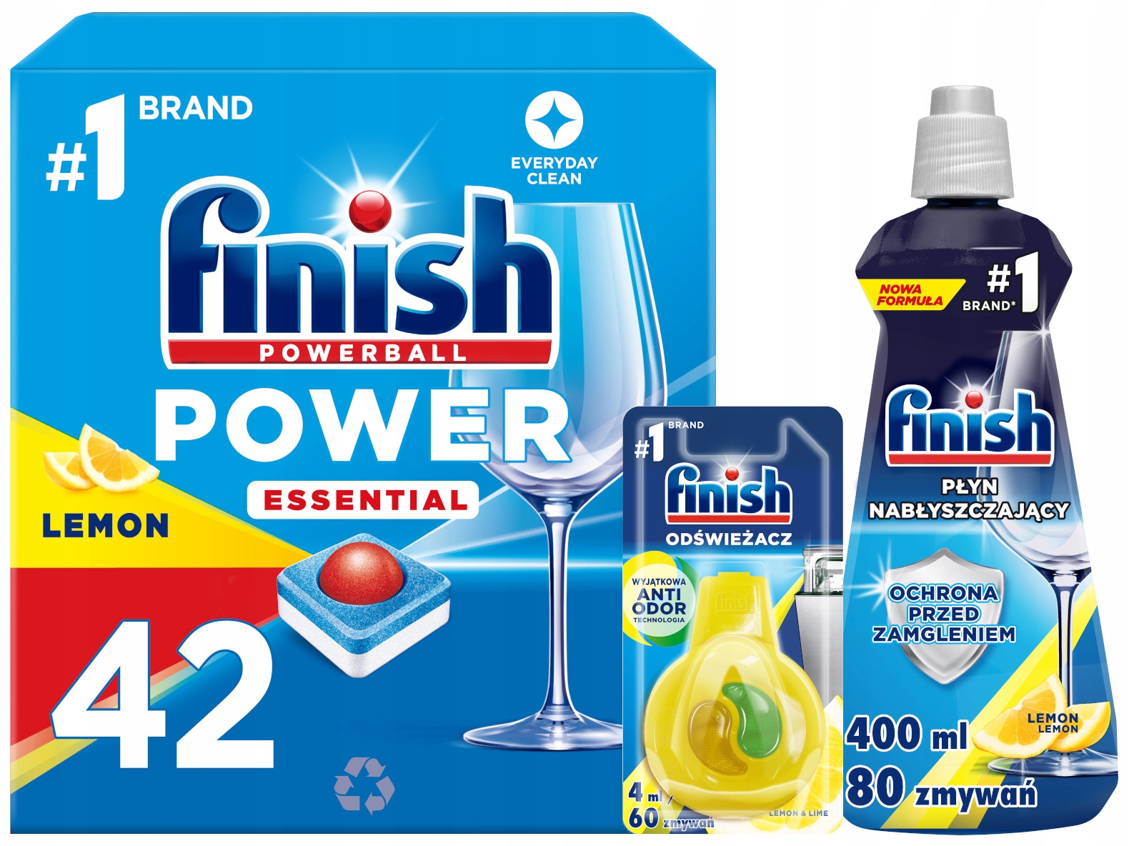Levně Finish Sada Power Tablety 42 kusů Leštidlo Osvěžovač
