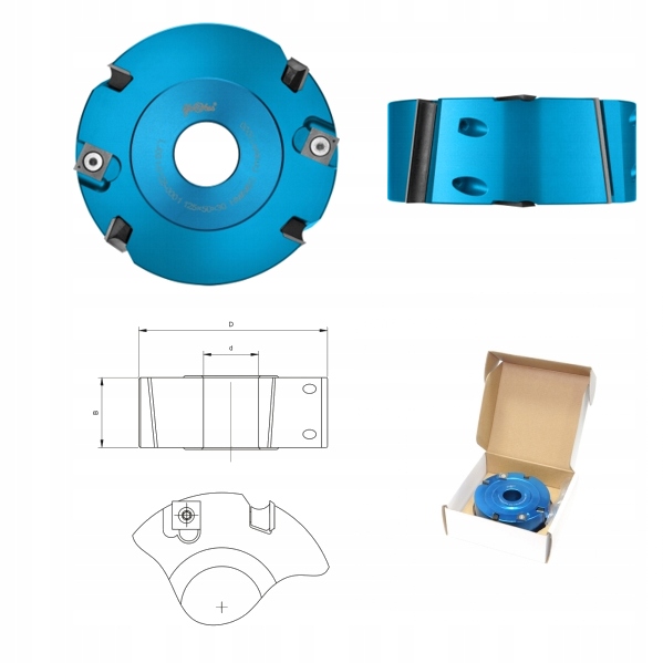 Globus głowica do drewna 125x30x50 4z+4n