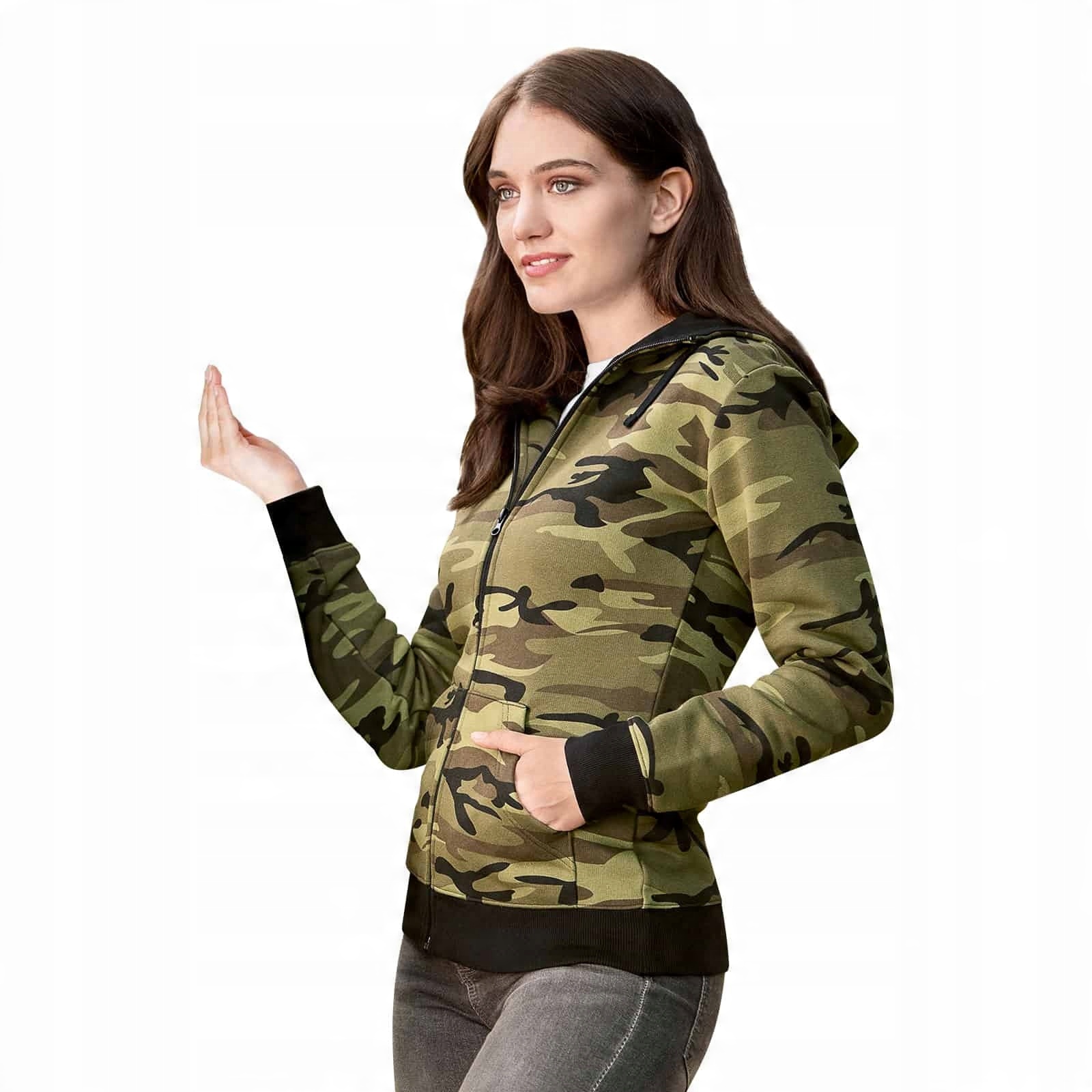

Damska bluza Moro z kapturem kieszeniami Camo 2XL