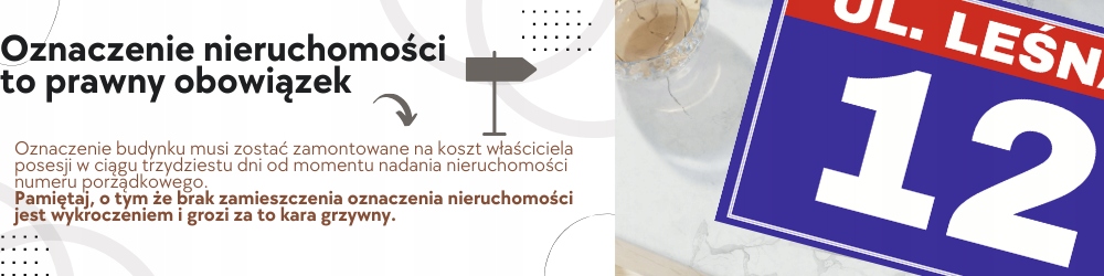 NUMER NA DOM 30x20cm TABLICZKA ADRESOWA Z NUMEREM DOMU | WZORY | + Taśma 3m Grubość 3 mm