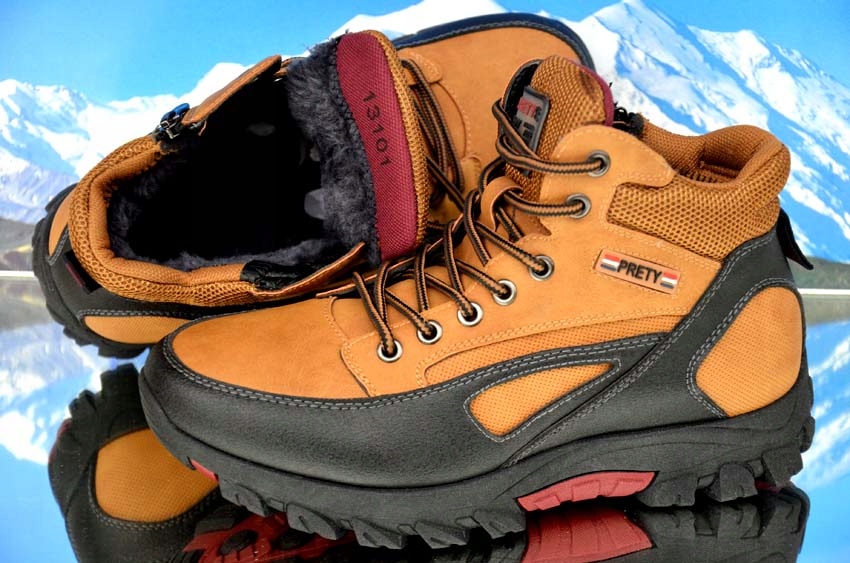BUTY ZIMOWE OCIEPLANE TREKINGOWE ŚNIEGOWCE GÓRSKIE SPORTOWE MĘSKIE TRAPERY Wysokość wysokie