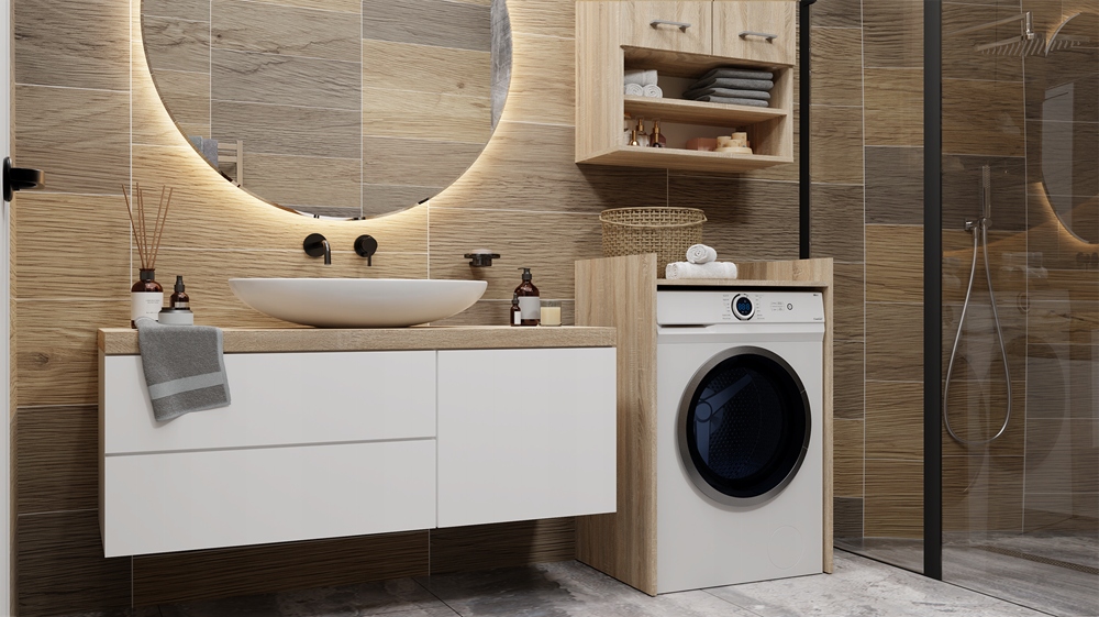 SZAFKA ŁAZIENKOWA NA PRALKE POLA NP - DĄB SONOMA Typ stojące