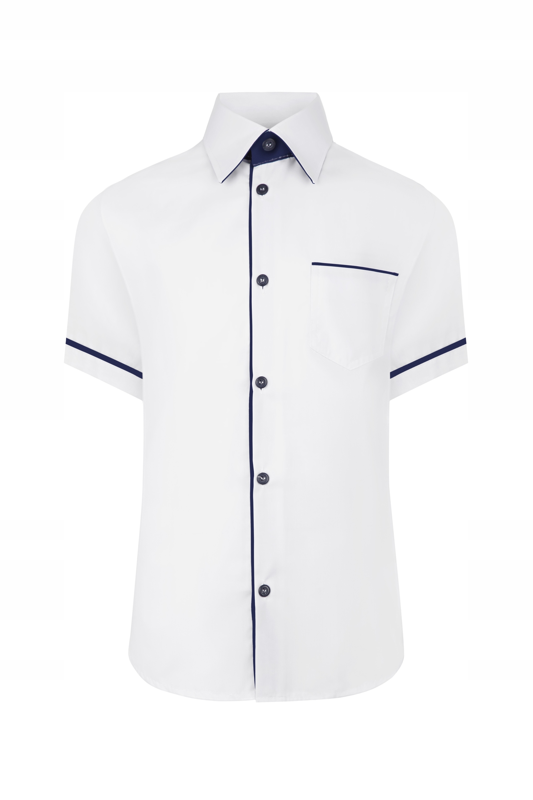 Koszula chłopięca biała krótki rękaw polska 36 164