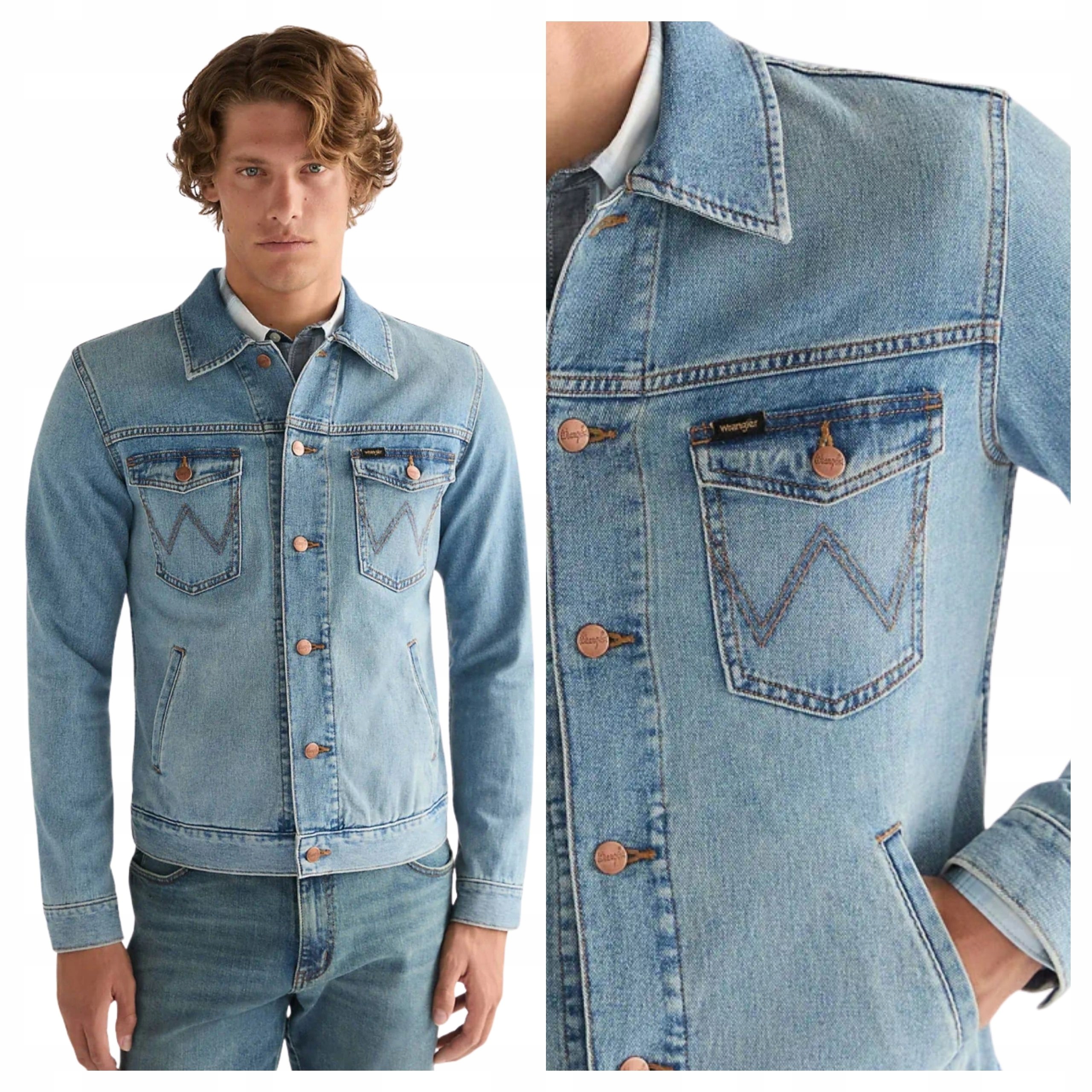 Pánská bunda Wrangler Denim Jacket Thunder Katana Jeansová Slim L
