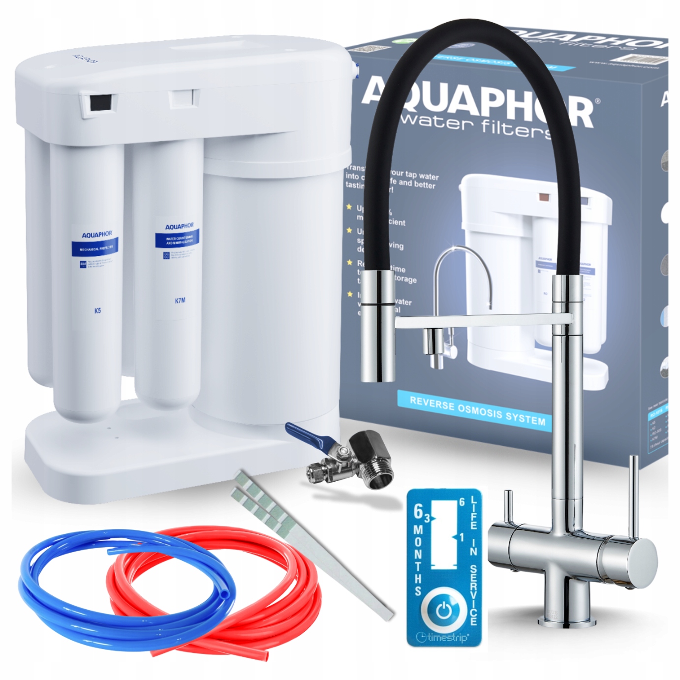 Aquaphor – Čistič Vody A Kuchyňská Baterie S Výsuvným Výtokem, Chrom, Ari