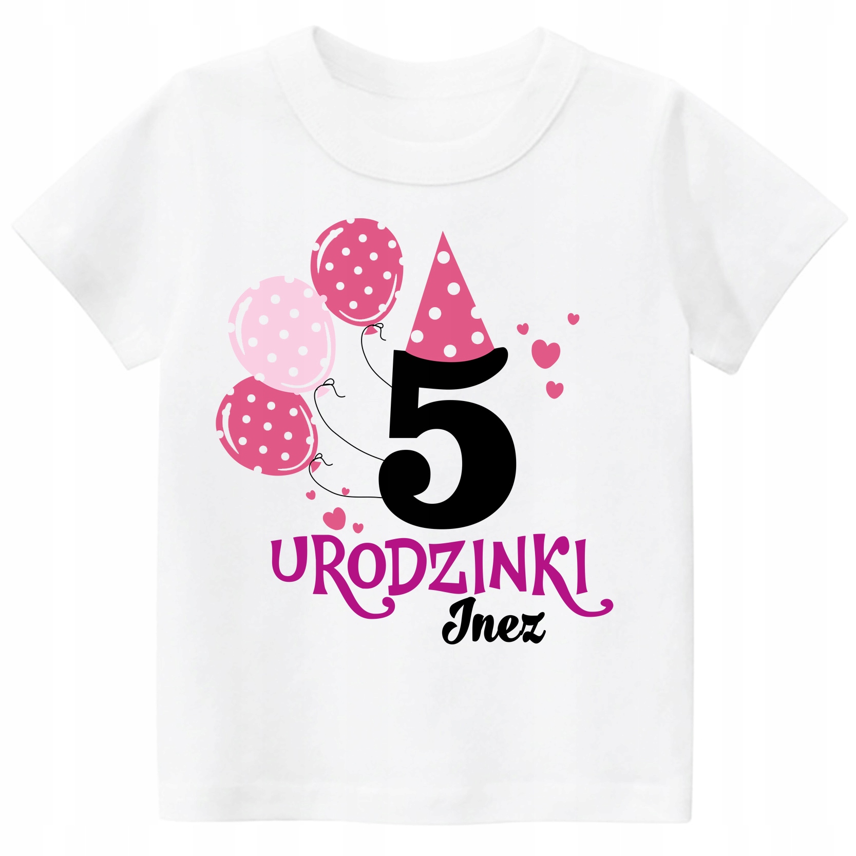 

Koszulka t-shirt 5 Urodziny imię dziecka r. 122