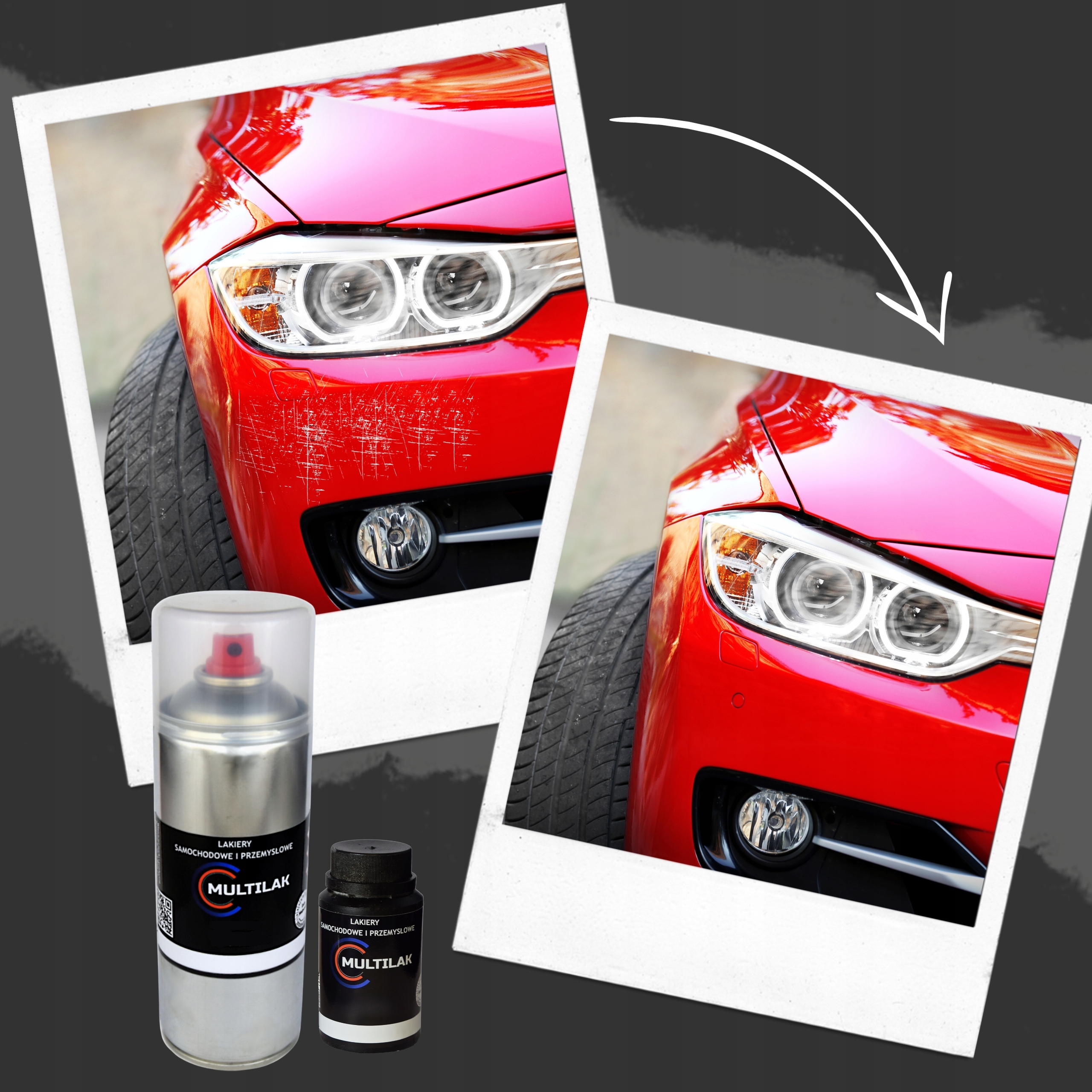 DUŻY ZESTAW NAPRAWCZY LAKIER SAMOCHODOWY SPRAY SET Renault OV369 Producent Multilak