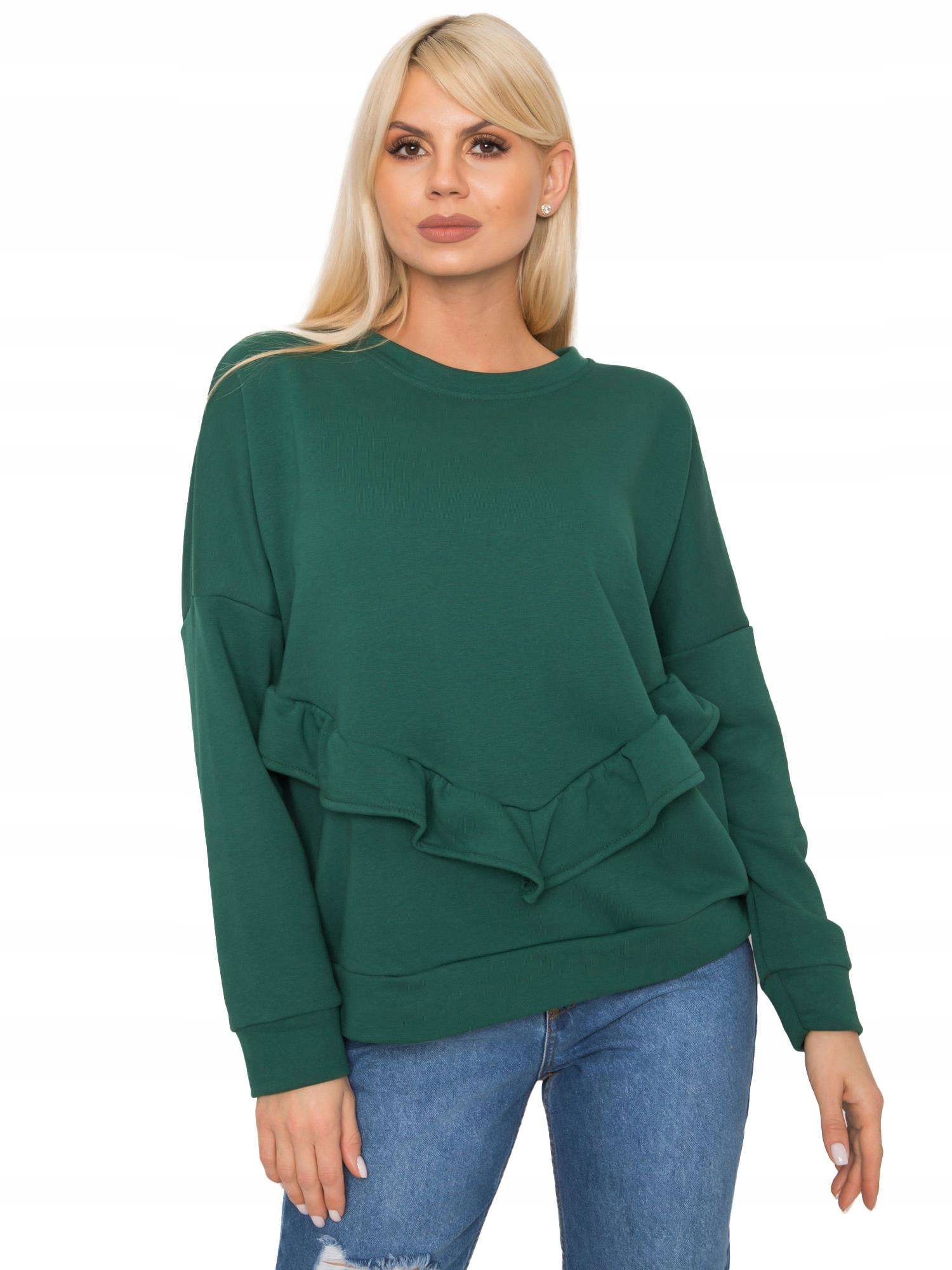 

Bluza Damska Falbana okrągły dekolt - L/XL