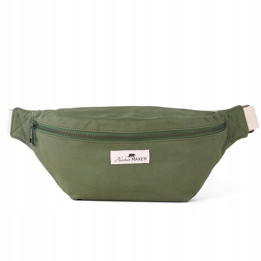 Velká plátěná crossbody ledvinka Swing Alaskan Maker Sage
