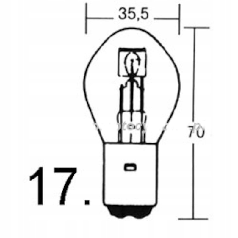 Żarówka 12V 35/35W BA20D