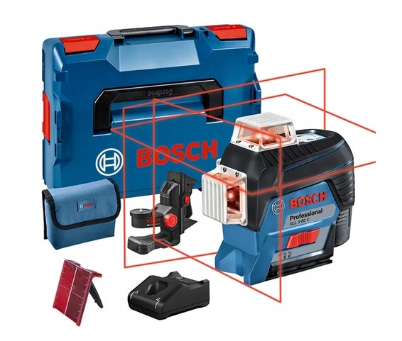 Bosch Professional Laser Krzyżowy Czerwony 12V 120m 0601063R02 Gll 3-80 C