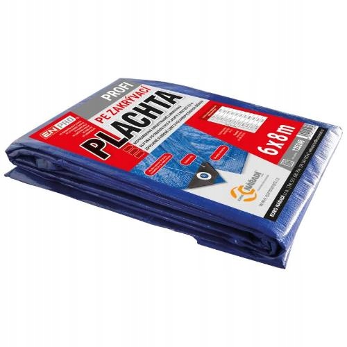 Plachta zakrývací Profi, 6 x 8 m, 140 g/m², modro stříbrná, Enpro