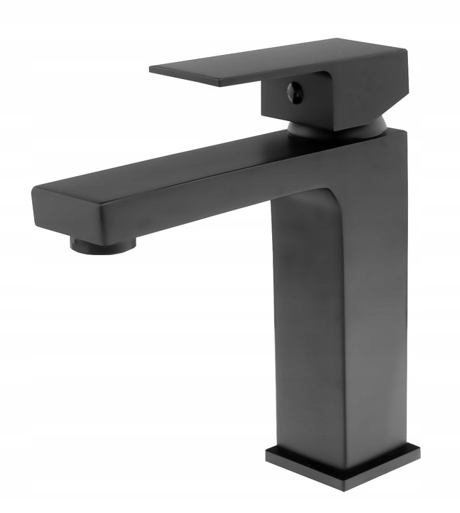 BATERIA UMYWALKOWA CARO CUBIC SZTORCOWA CZARNA MAT