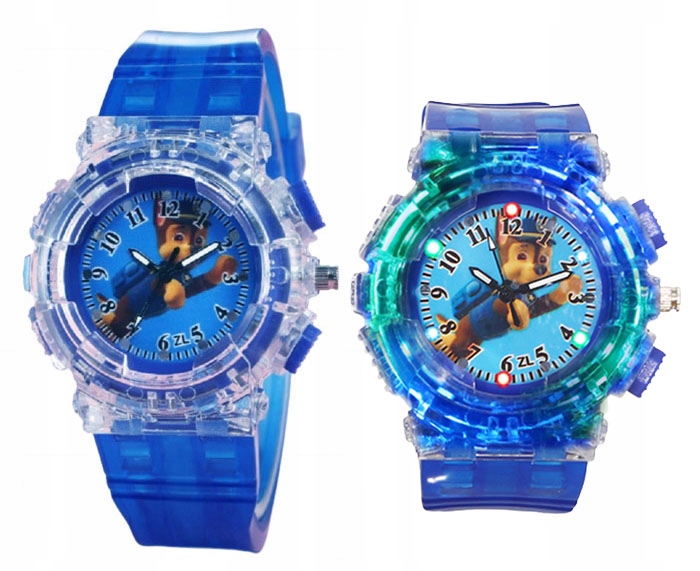 

zegarek paw Psi Patrol dla chłopca Chase ledowy