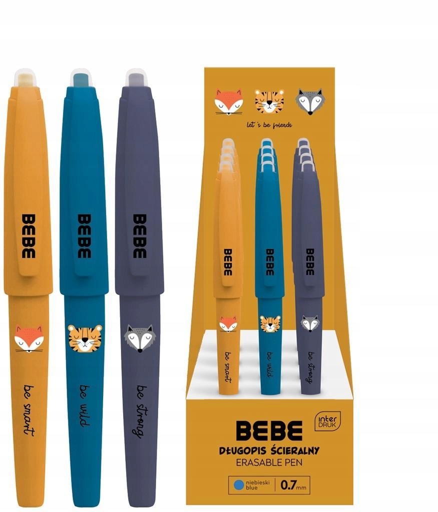 DŁUGOPIS ŚCIERALNY ZE SKUWKĄ BB BOYS (12SZT)