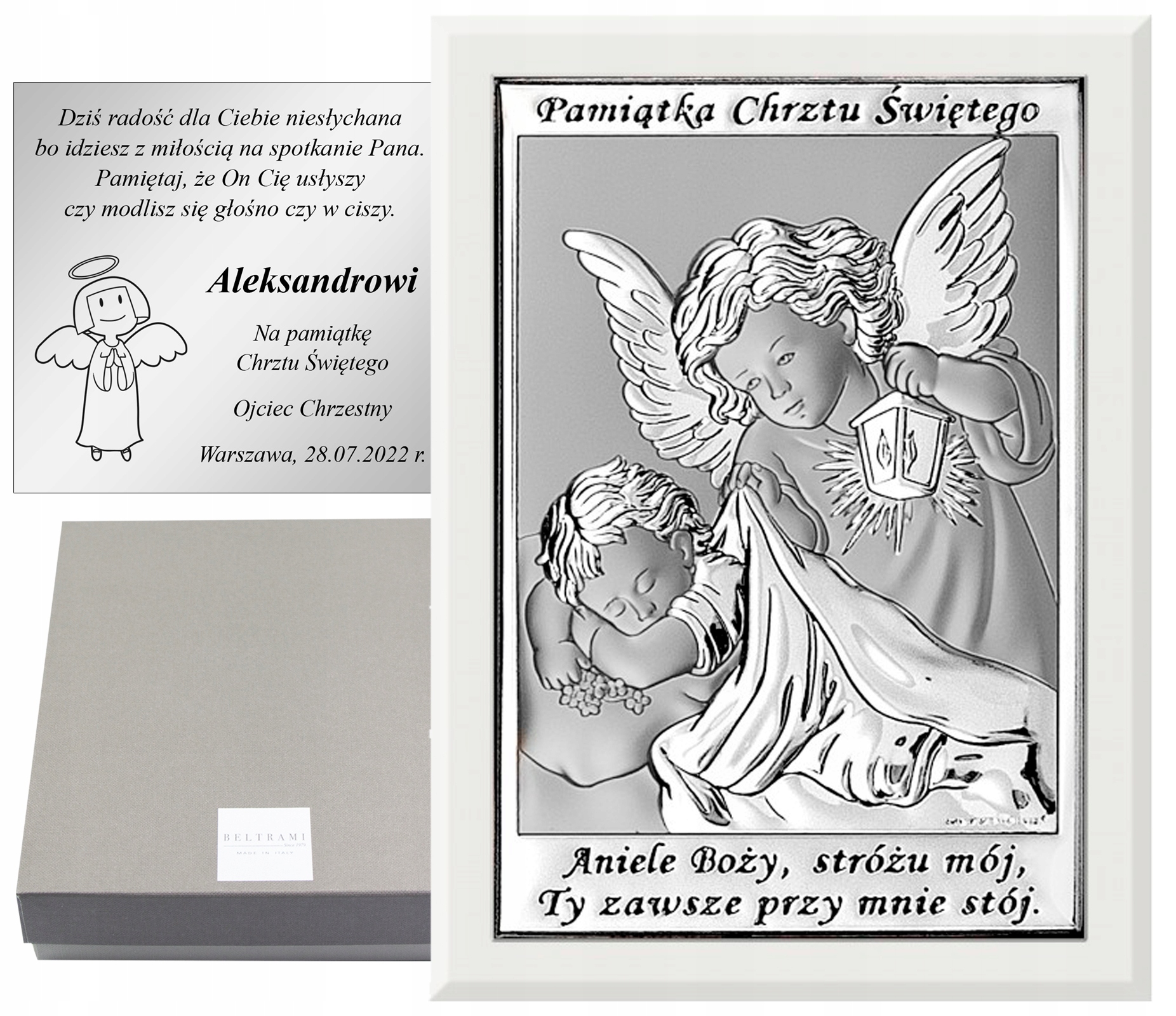 Obrázek Stříbrný dárek Křtu s gravírováním