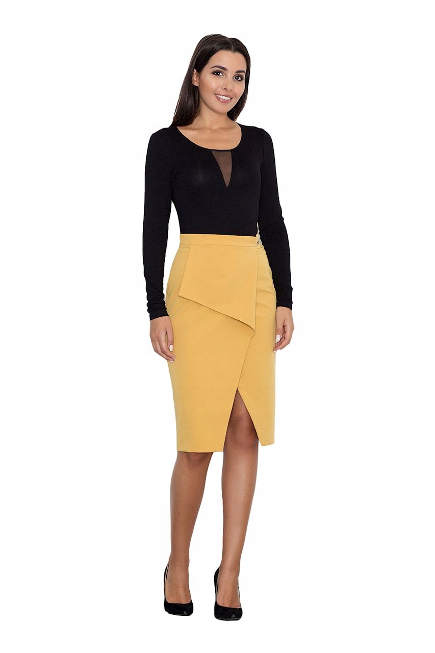 

Figl Spódnica M559 Damskie Żółty -M-