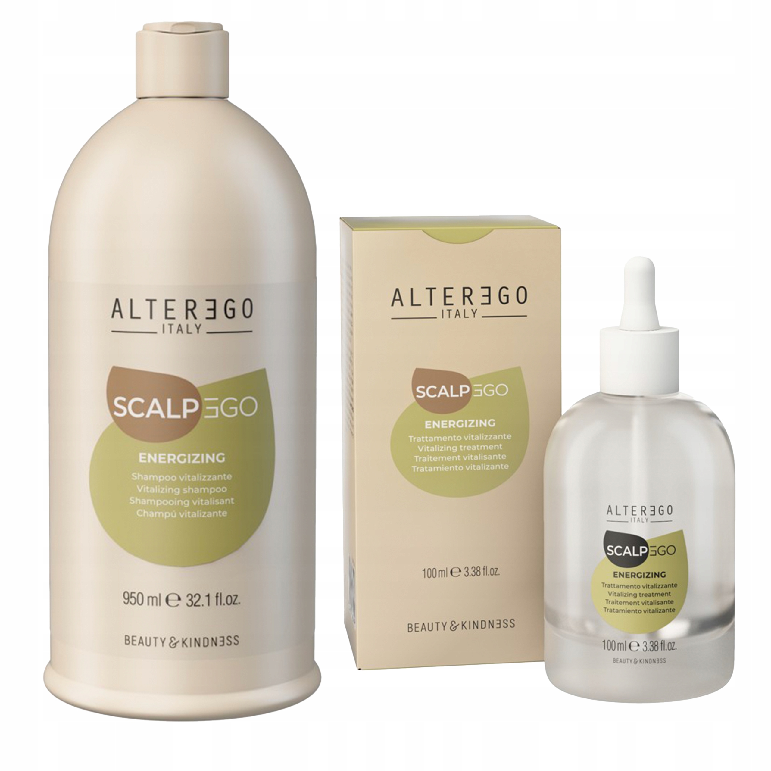 Alter Scalpego Energizing Šampon 950 ml Tonikum 100 ml