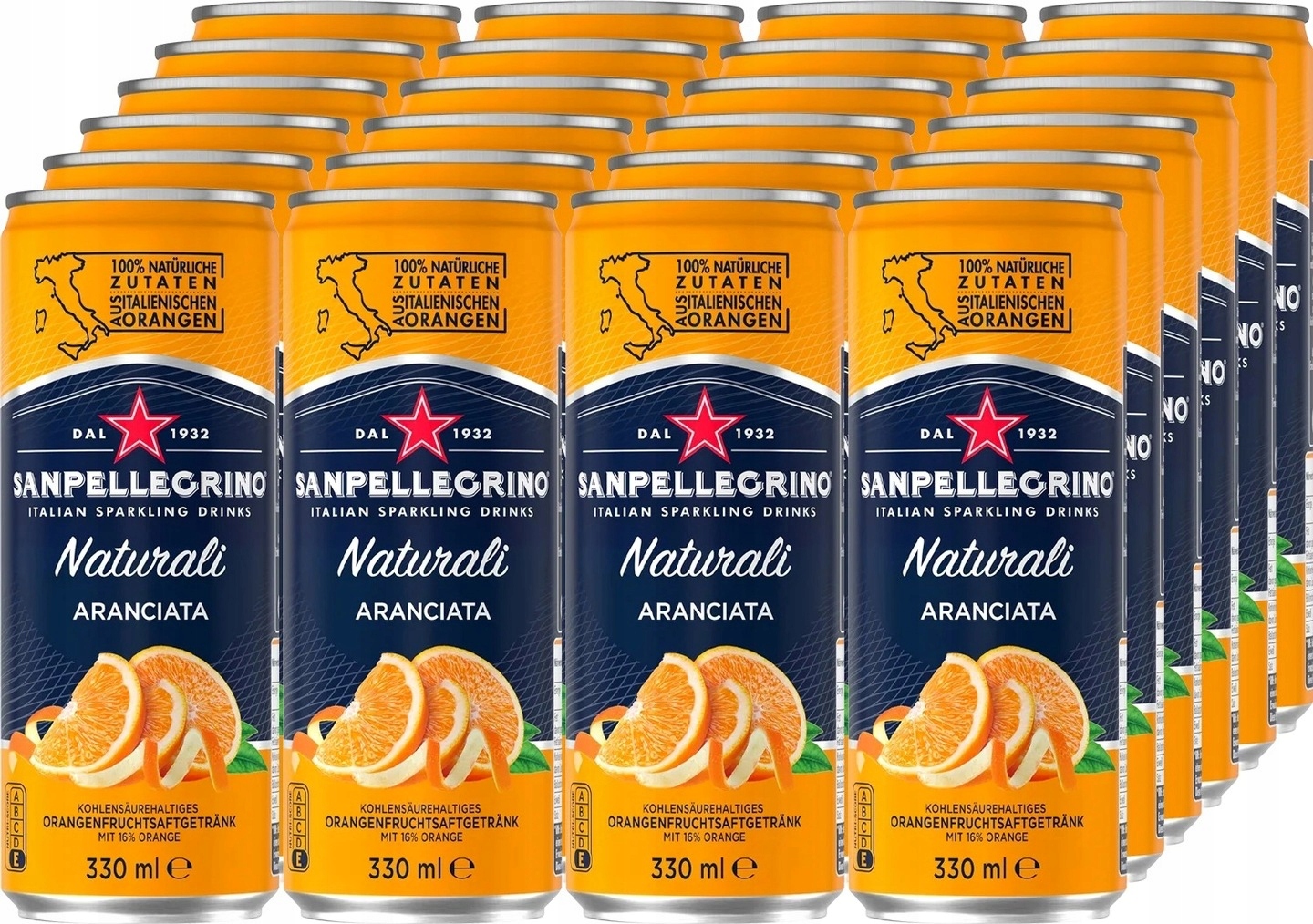 Levně Sanpellegrino l'Aranciata 330 ml sycený nápoj 100% svařák bez kauce
