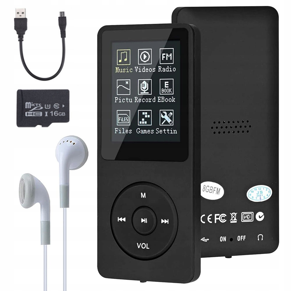 MP3 Bedee ODTWARZACZ MP3 czarny 16 GB