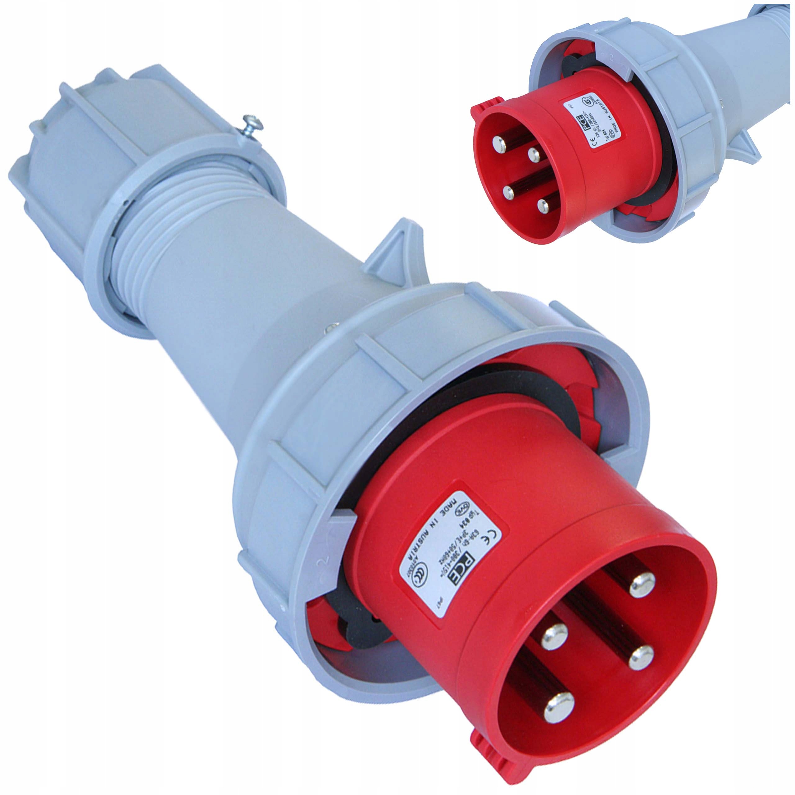 Zástrčka přenosná WP634 63A 4P 400V 6h IP67