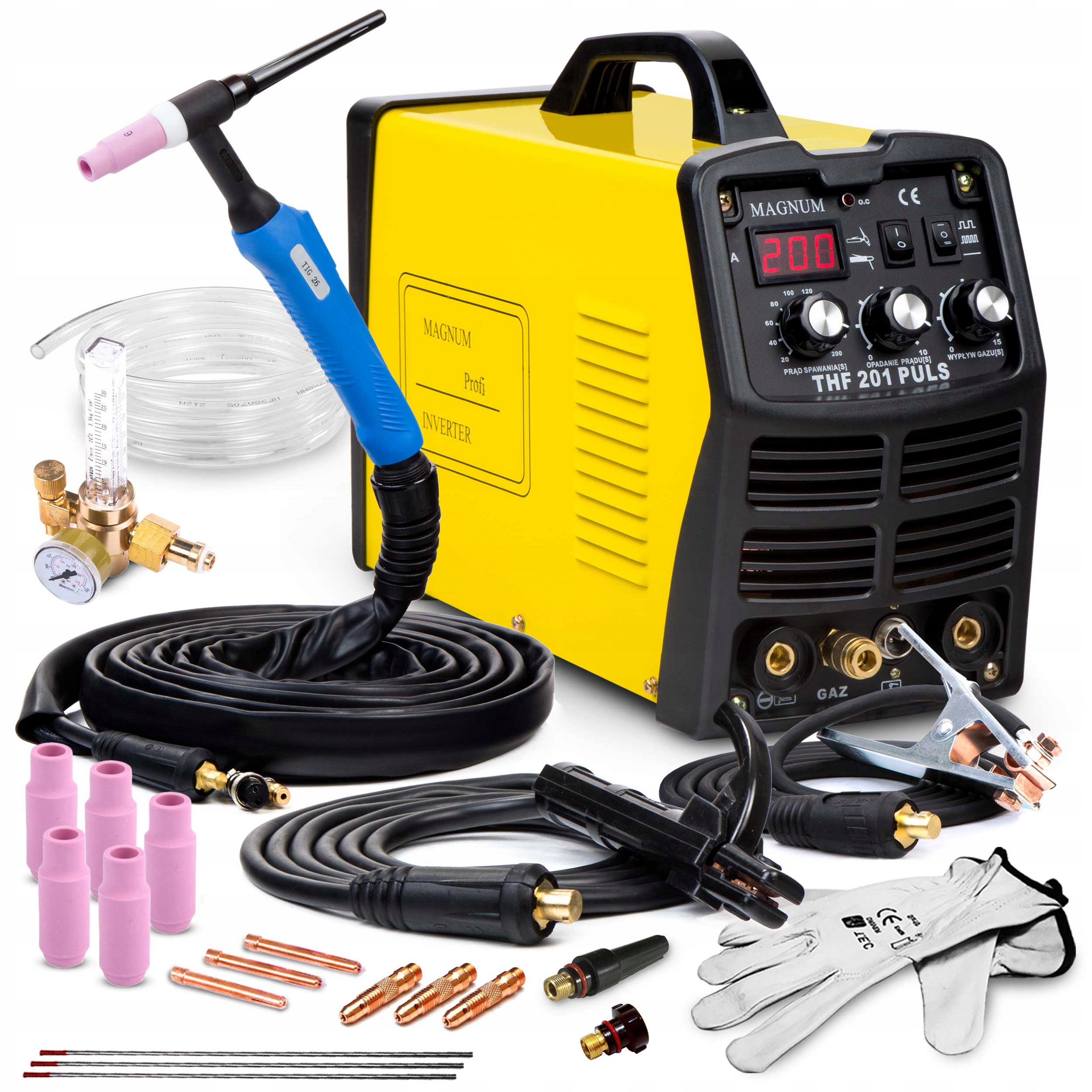 Invertorová Svářečka Magnum Thf 201 Puls Tig DC Mma 230V 200A Hf Sada