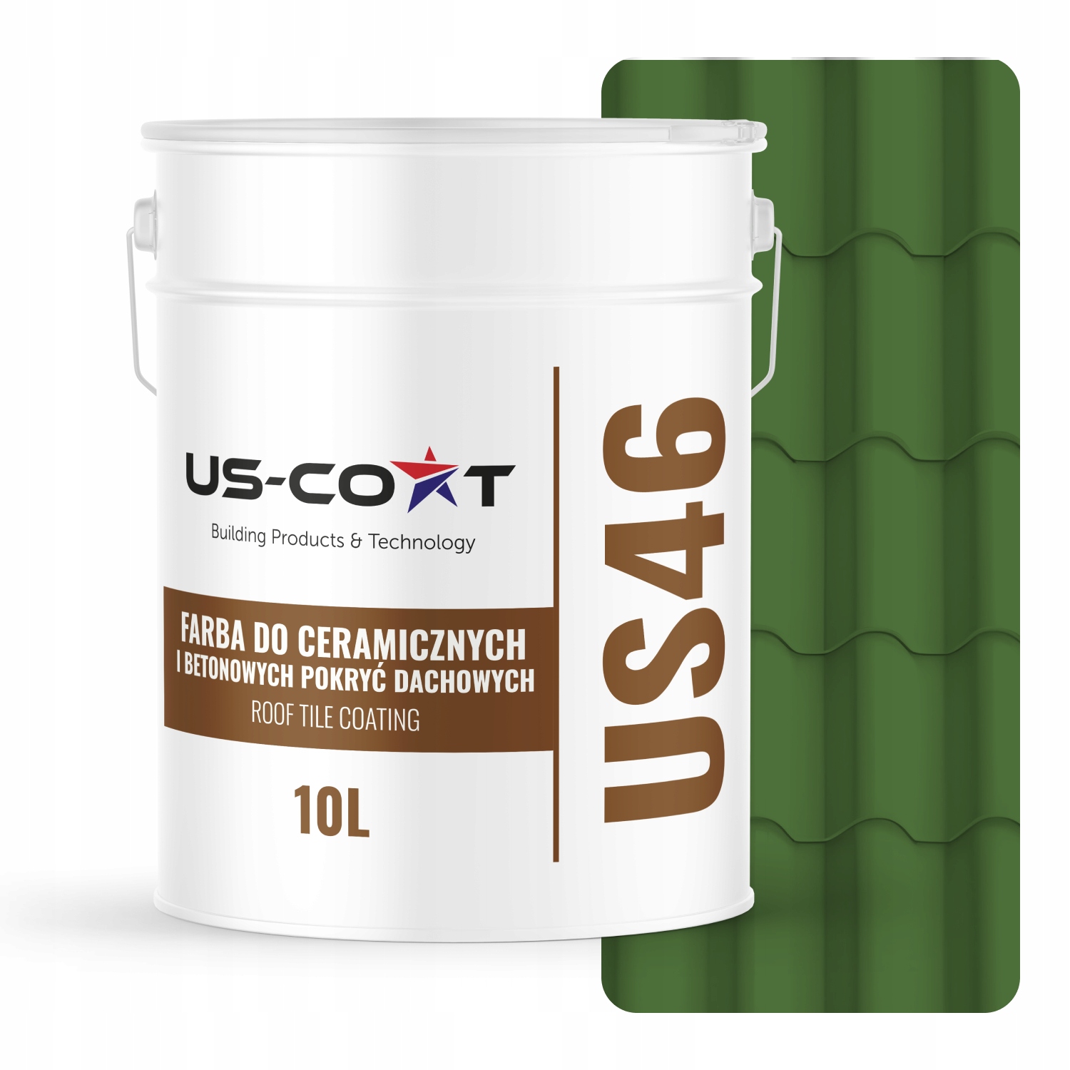 Farba Na Betónové Keramické Strechy Zelená Trávnatá RAL6010 10L Lesk