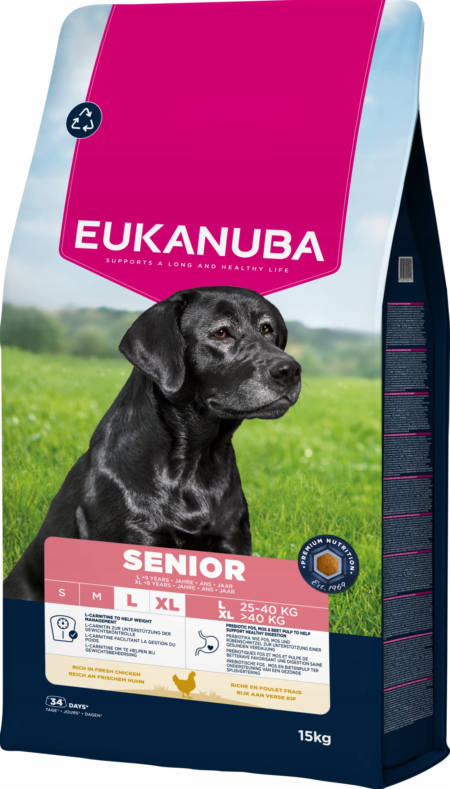 Levně Granule Eukanuba Senior Large rich in fresh chicken 15kg