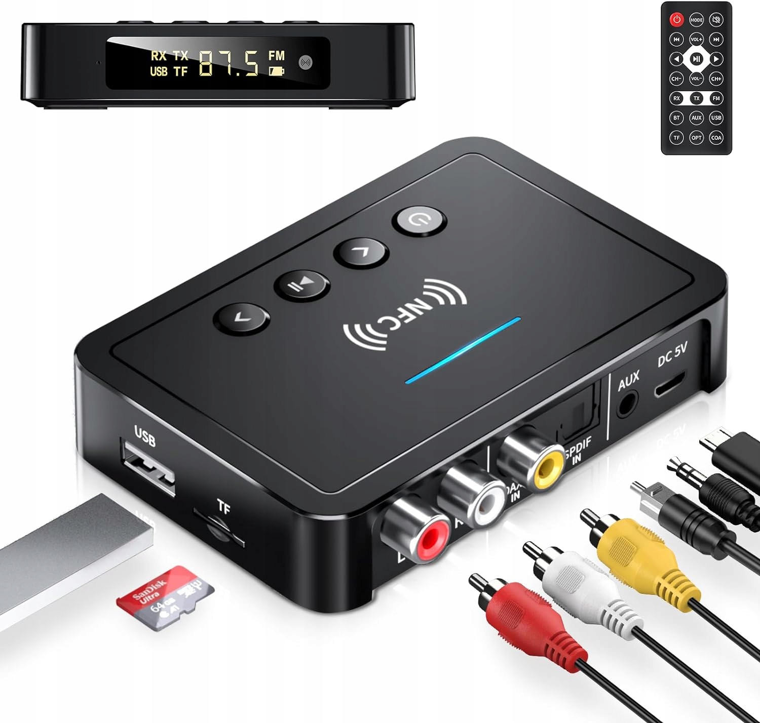 ADAPTER BLUETOOTH 5.0 NFC ODBIORNIK + NADAJNIK 2W1