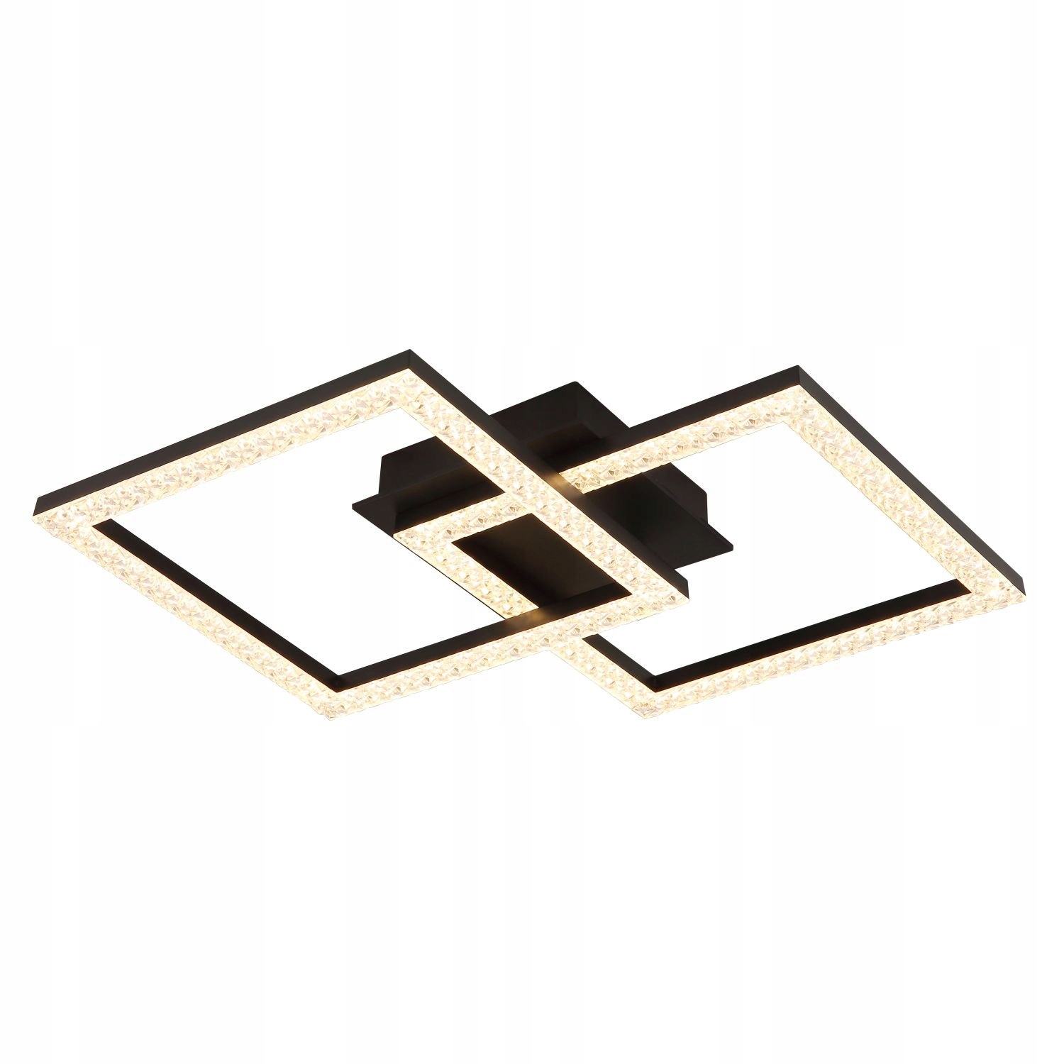 Led stropná lampa Sapena 20W čierna matná priehľadná