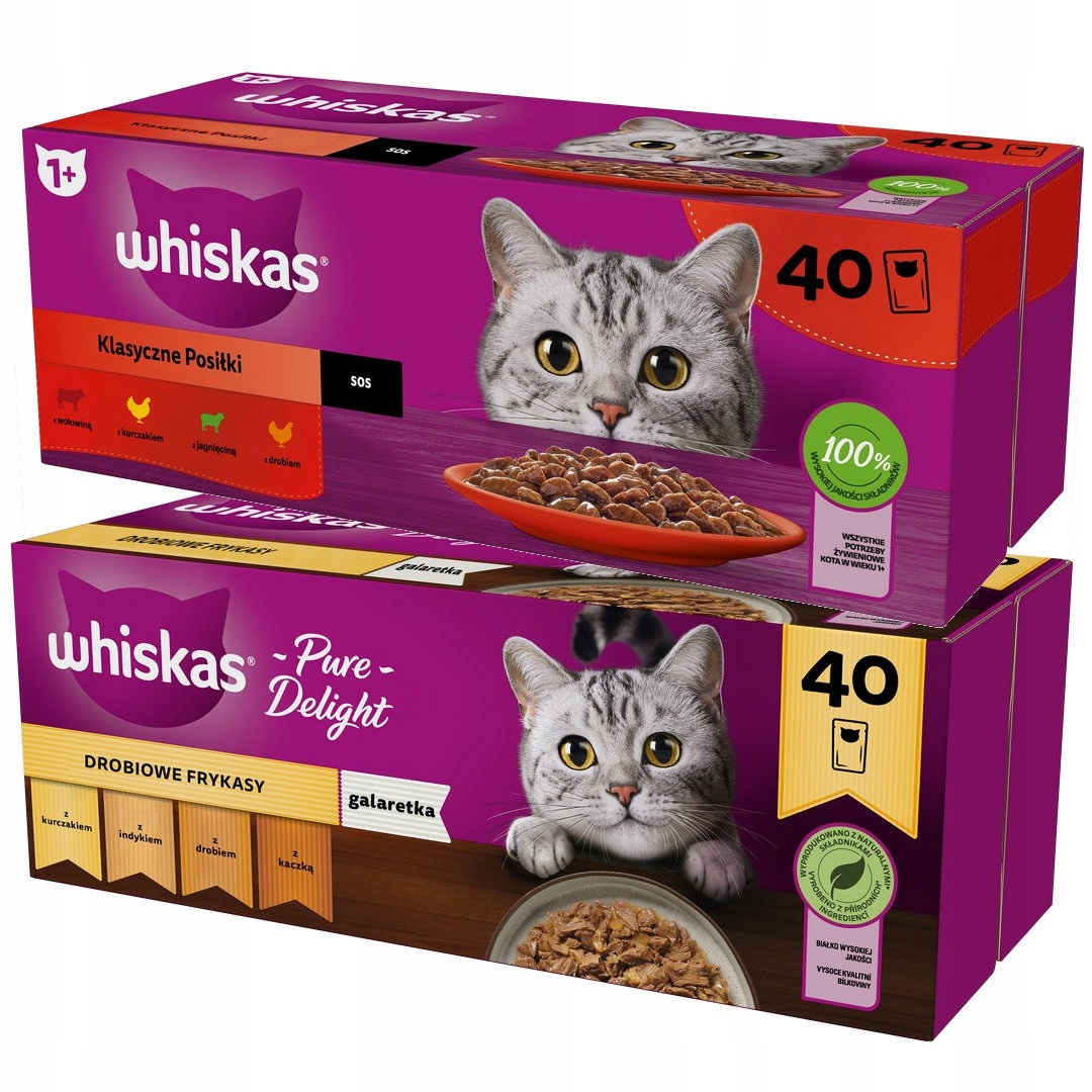 Whiskas Drobiowe Frykasy Klasyczne Posiłki 80x85G