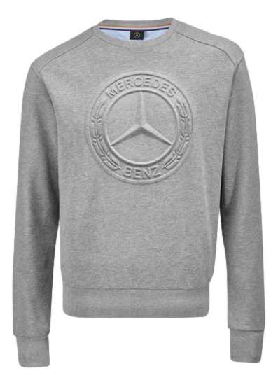 Mercedes Šedá mikina s dlhým rukávom unisex veľkosť S