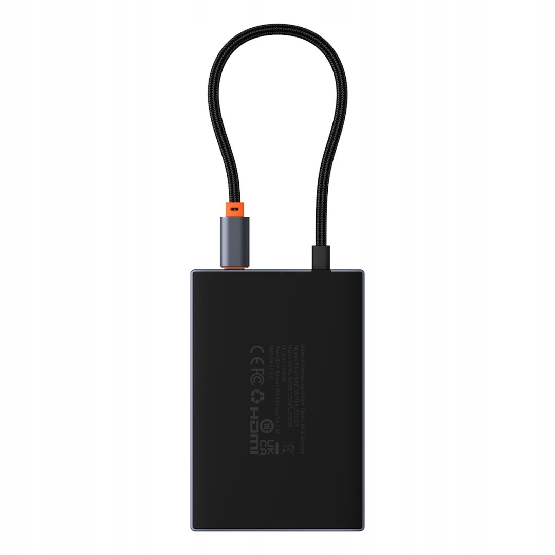 8w1 Hub adapter Hdmi DisplayPort Vga Usb-a Usb-c szary Baseus