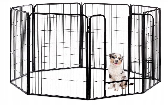 Levně Relaxdays výběh pro štěňata velikost XL černá 76,5 x 235,0 x 100,0 cm