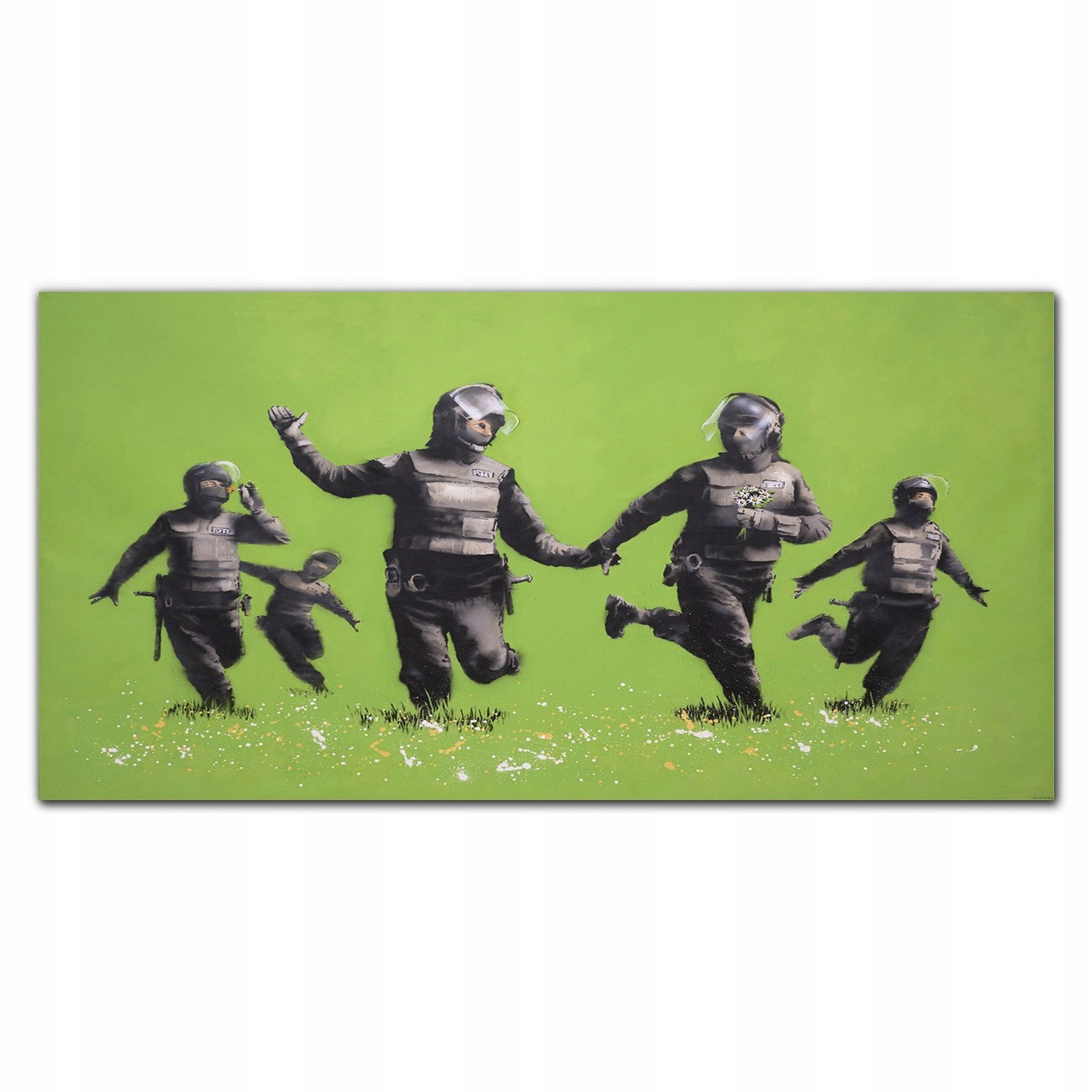

Fotoobraz akryl na prezent 120x60 Banksy zielony