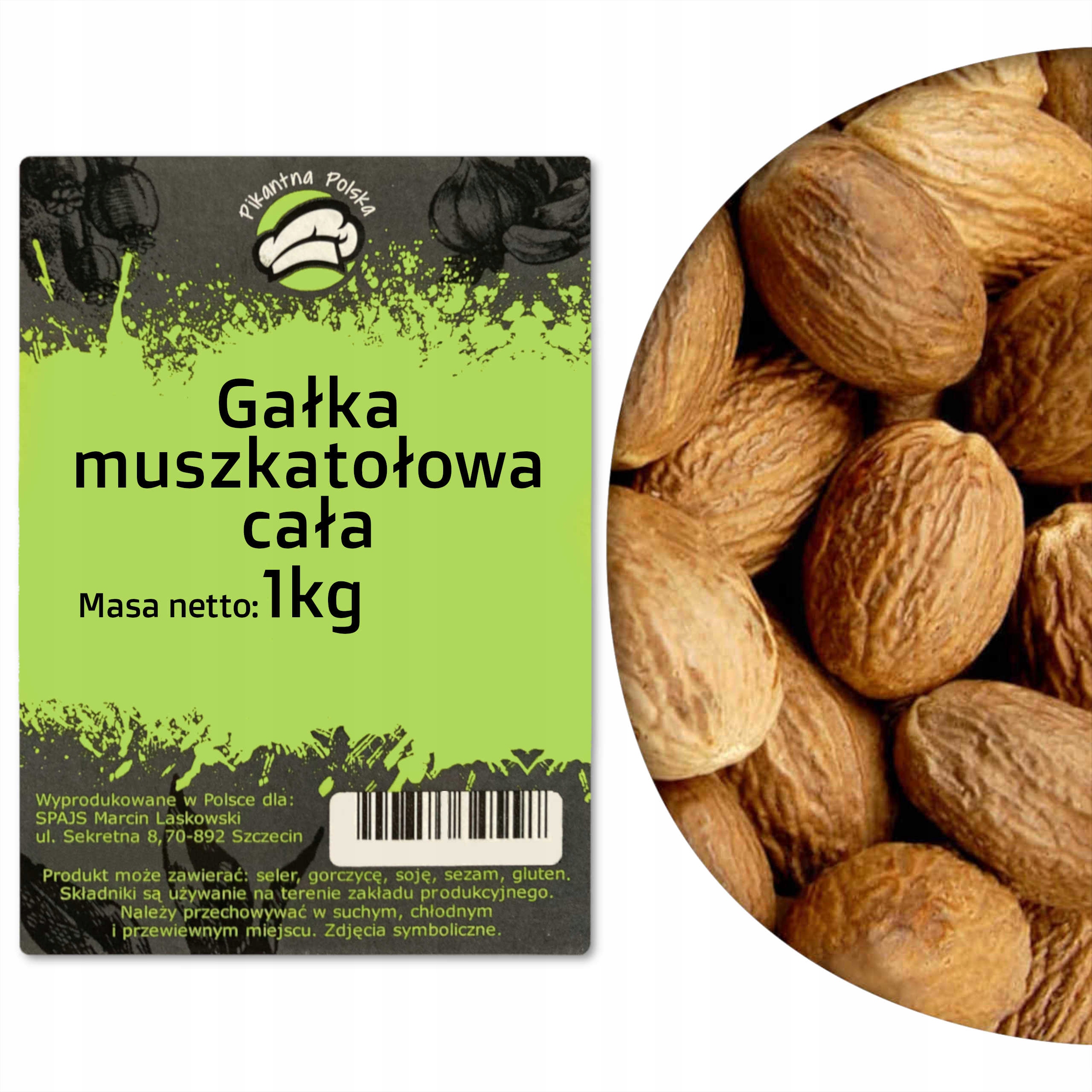 Levně Muškátový oříšek celý 1 kg – Pikantna Polska