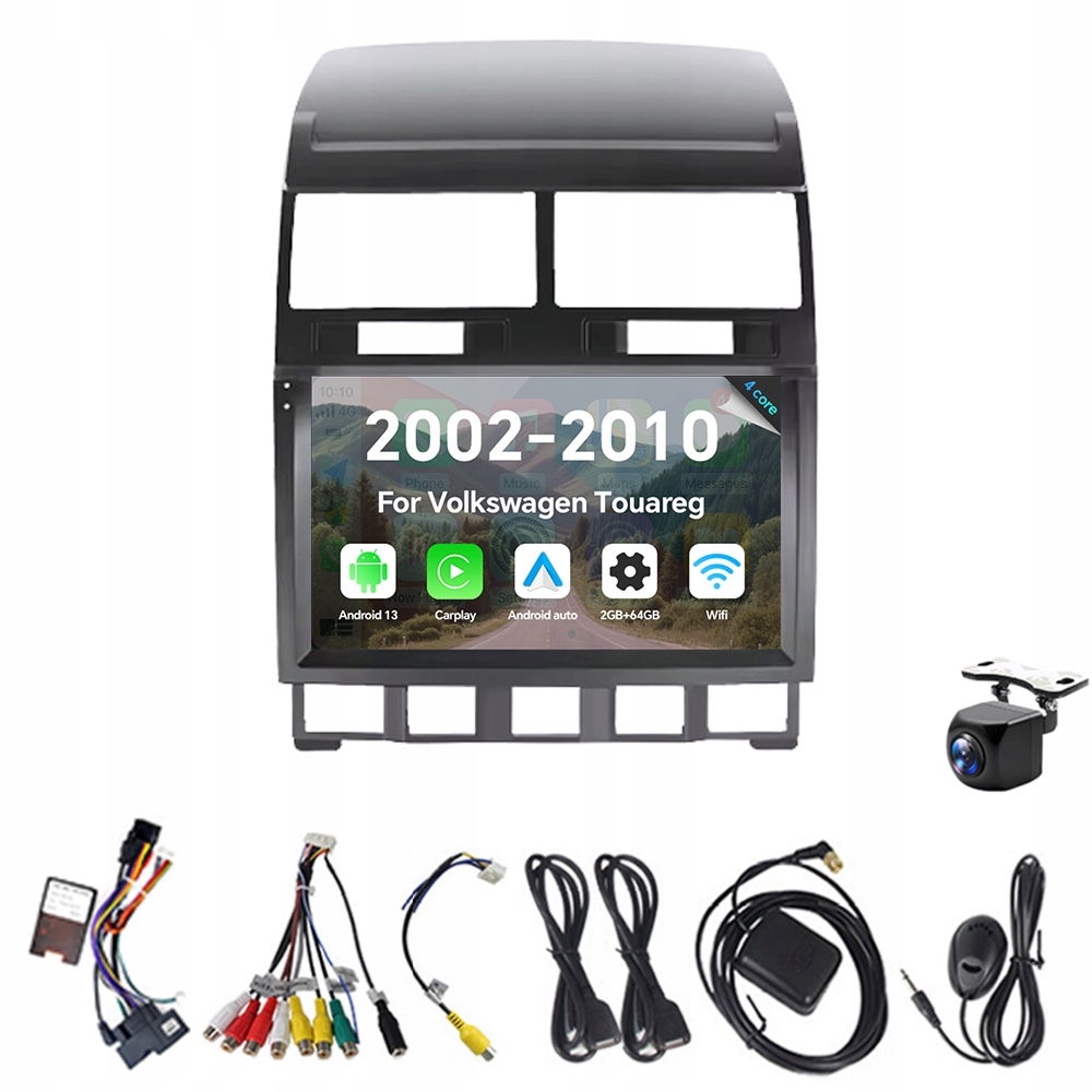 2Din Android 13 autorádio pro Volkswagen Touareg 2002-2010 Carplay Gps Rds